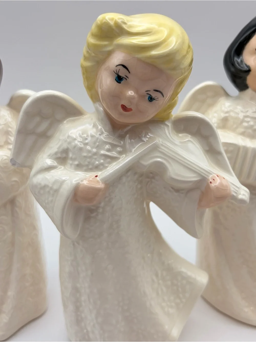 Vintage Ceramic Musical Angel Trio 8